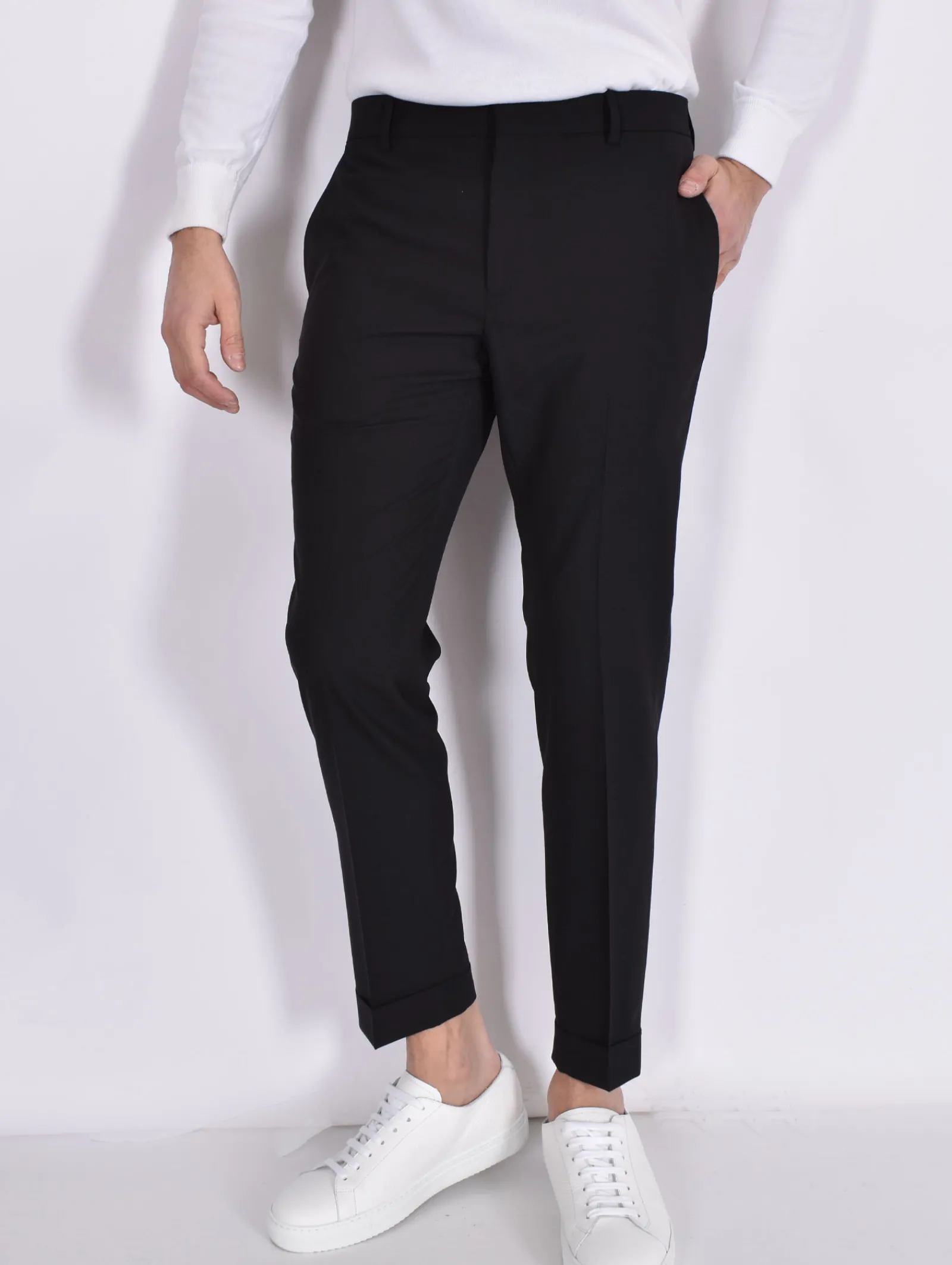BE ABLE Pantaloni<Pantalone Alexander SHorter nero MT fresco lana