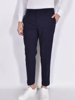 BE ABLE Pantaloni<Pantalone Alexander SHorter blu notte MT fresco lana