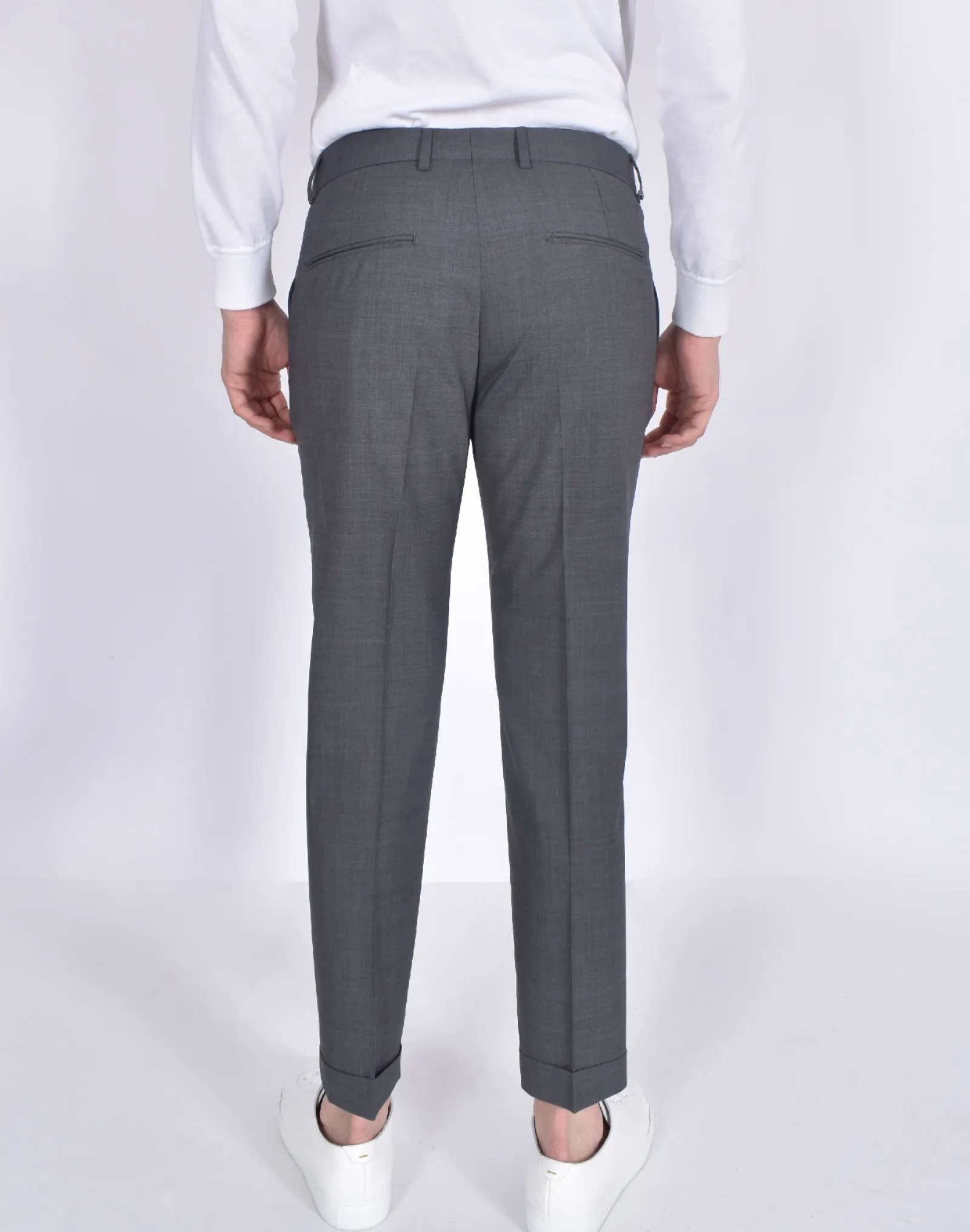 BE ABLE Pantaloni<Pantalone Alexander Shorter grigio MT fresco lana