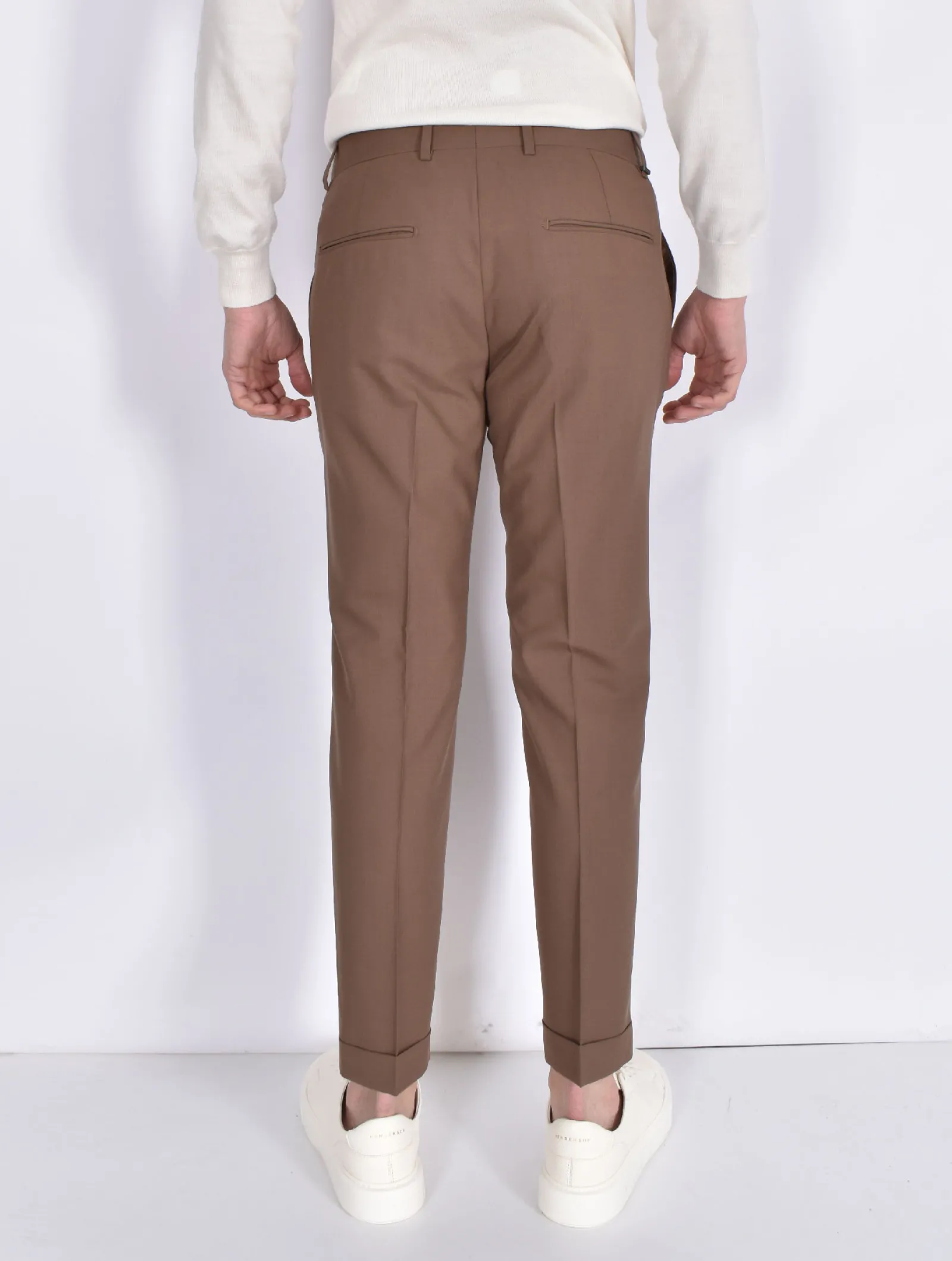 BE ABLE Pantaloni<Pantalone Alexander Shorter tabacco MT fresco lana