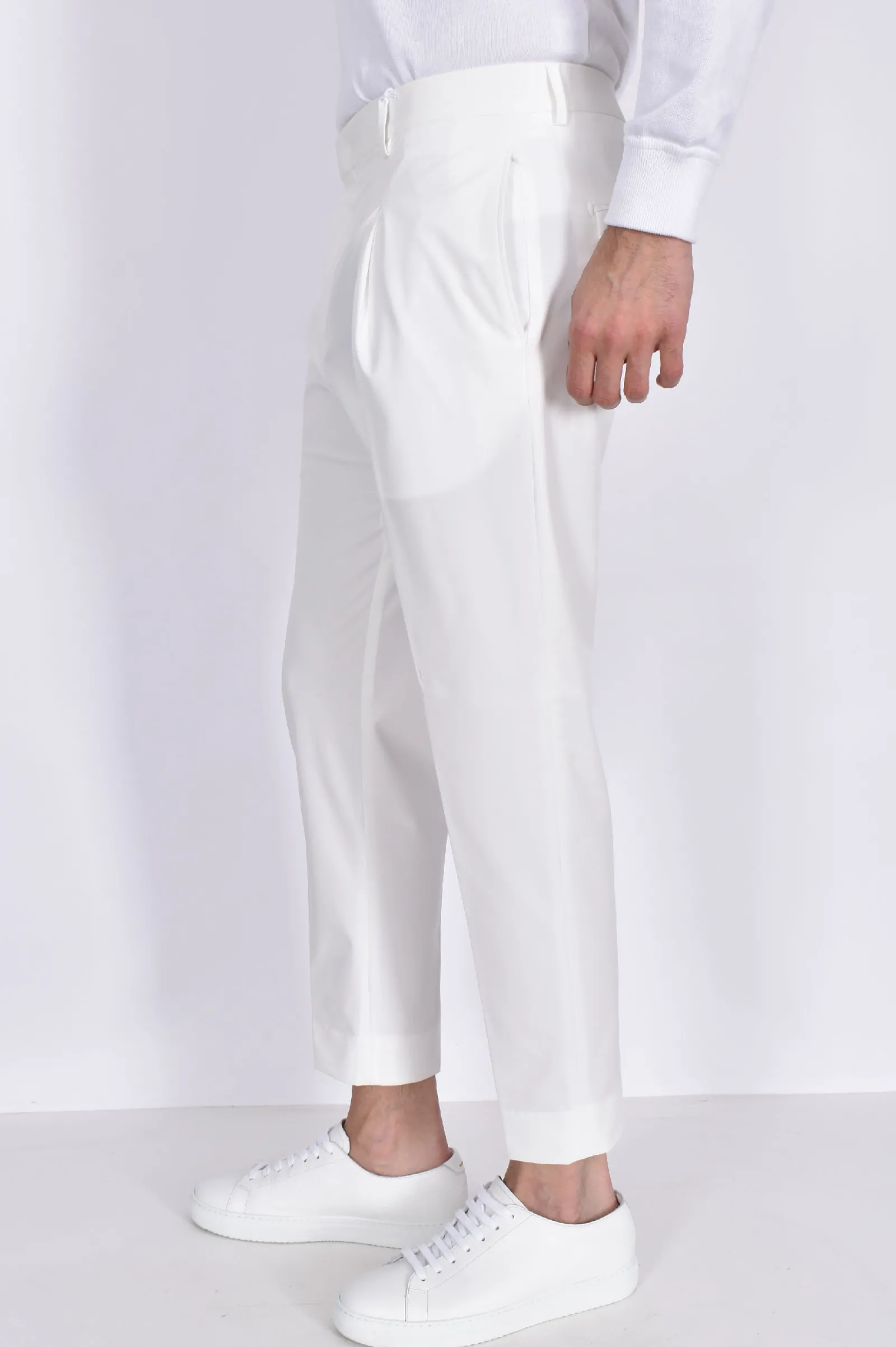 BE ABLE Pantaloni<Pantalone Andy regular tech bianco