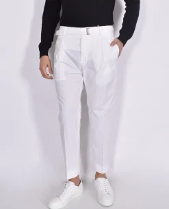 BE ABLE Pantaloni<Pantalone Andy regular bianco cinturino