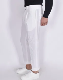 BE ABLE Pantaloni<Pantalone Andy regular bianco cinturino
