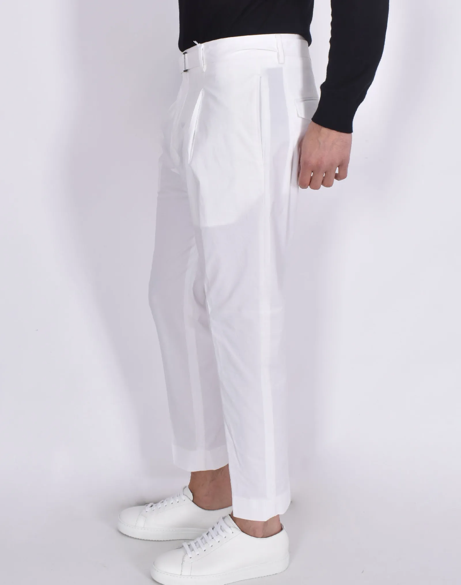BE ABLE Pantaloni<Pantalone Andy regular bianco cinturino