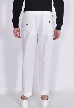 BE ABLE Pantaloni<Pantalone Andy regular bianco cinturino