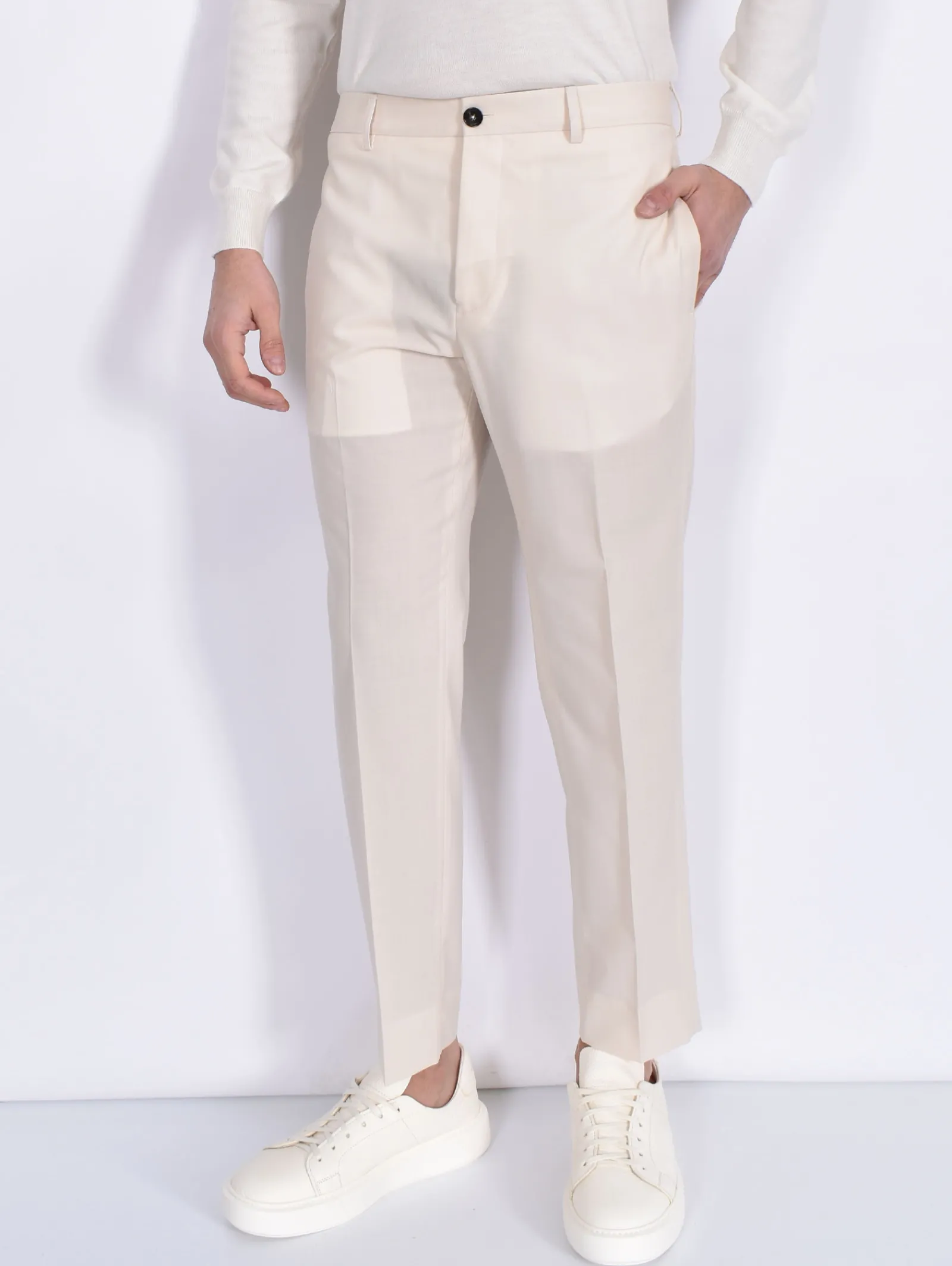 BE ABLE Pantaloni<Pantalone Edoardo 25s stucco fresco lana vergine