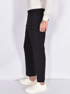 BE ABLE Pantaloni<Pantalone Edoardo 25s nero fresco lana vergine