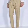 BE ABLE Pantaloni<Pantalone Riccardo Regular beige sabbia coulisse elastico