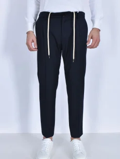 BE ABLE Pantaloni<Pantalone Riccardo blu notte poliviscosa NCA