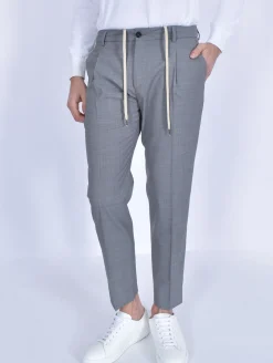 BE ABLE Pantaloni<Pantalone Riccardo grigio melange lacci