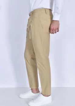 BE ABLE Pantaloni<Pantalone Riccardo Regular beige sabbia coulisse elastico
