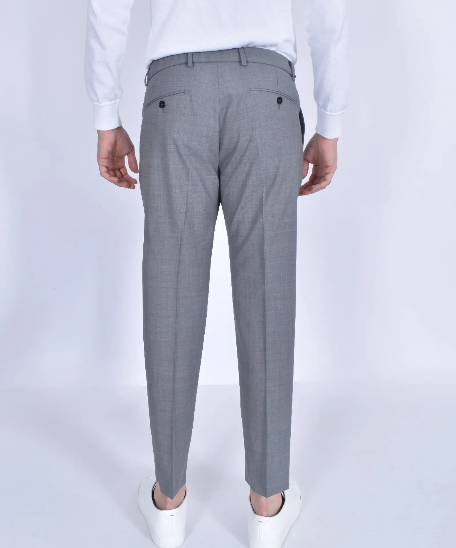 BE ABLE Pantaloni<Pantalone Riccardo grigio melange lacci