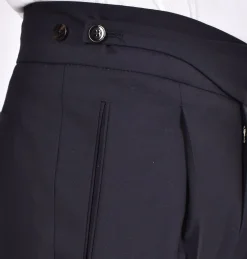 BERWICH Pantaloni<Pantalone blu retro gurkha senza passanti frescolana