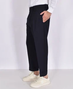 BERWICH Pantaloni<Pantalone chiaia blu notte fresco lana vergine