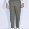 BERWICH Pantaloni<Pantalone chino chiaia verde militare