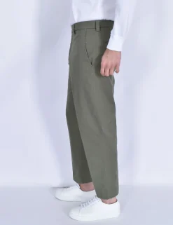 BERWICH Pantaloni<Pantalone chino chiaia verde militare