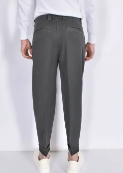 BERWICH Pantaloni<Pantalone fresco lana grigio pinces