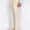 BERWICH Pantaloni<Pantalone lino giallo paglino