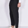 BERWICH Pantaloni<Pantalone lino nero Chiaia