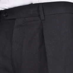 BERWICH Pantaloni<Pantalone lino nero Chiaia