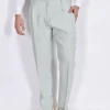 BERWICH Pantaloni<Pantalone lino verde acqua Retro
