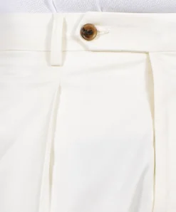 BERWICH Pantaloni<Pantalone panna bianco pinces cotone