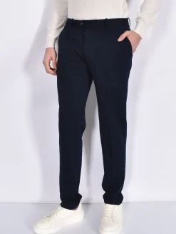 CIRCOLO 1901 Pantaloni<Pantalone chino piquet blu elastico