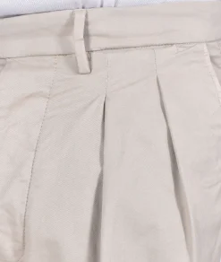 MICHAEL COAL Pantaloni<Pantalone beige pinces risvolti Capri