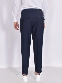 MICHAEL COAL Pantaloni<Pantalone blu Work risvoltini