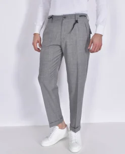 MICHAEL COAL Pantaloni<Pantalone grigio Work risvoltini
