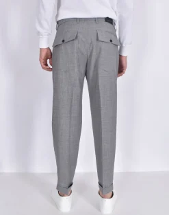 MICHAEL COAL Pantaloni<Pantalone grigio Work risvoltini