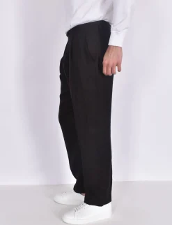 OFFICINA 36 Pantaloni<Pantalone lino nero