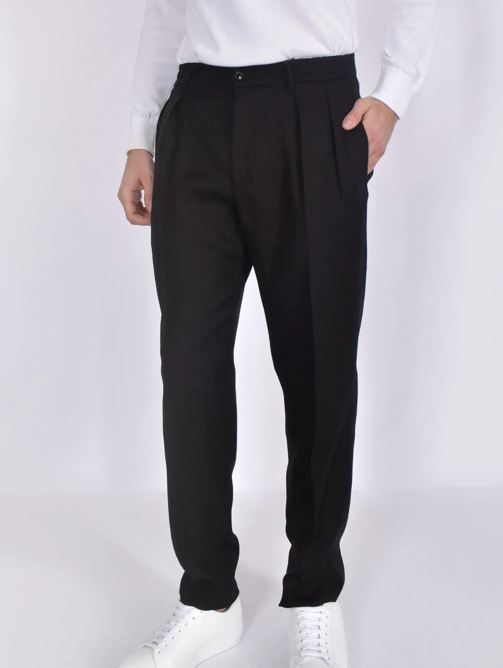 TAGLIATORE Pantaloni<Pantalone P-Gord lino nero