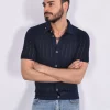 BOB Camicie<Polo camicia Travel blu maglia crepe