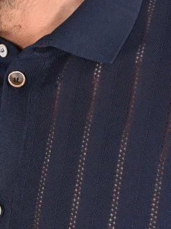 BOB Camicie<Polo camicia Travel blu maglia crepe
