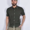 GRAN SASSO Polo<Polo camicia mezza manica Egyptian cotton verde