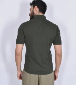 GRAN SASSO Polo<Polo camicia mezza manica Egyptian cotton verde