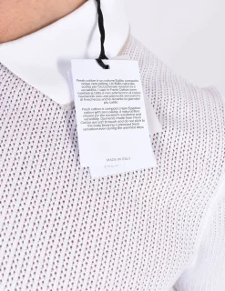 GRAN SASSO Polo<Polo camicia mezza manica fresh cotton bianca