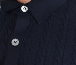 GRAN SASSO Polo<Polo camicia mezza manica Egyptian cotton blu