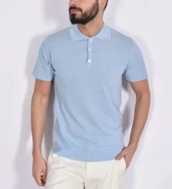 DANIELE FIESOLI Polo<Polo dry cotton celeste