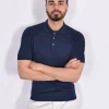GRAN SASSO Polo<Polo lino cotone blu righe