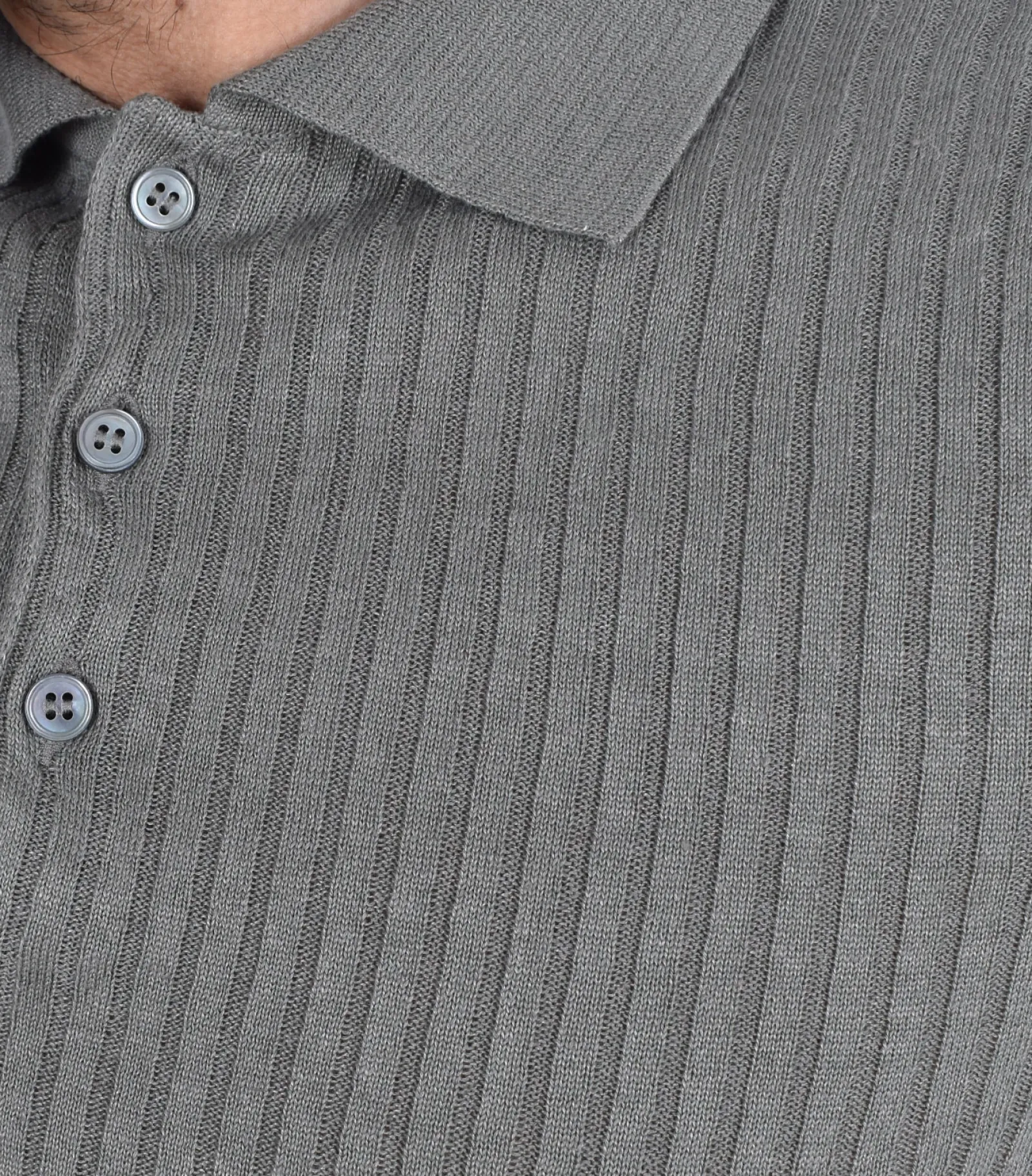GRAN SASSO Polo<Polo lino cotone verde righe
