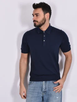 GRAN SASSO Polo<Polo Organic cotton blu notte