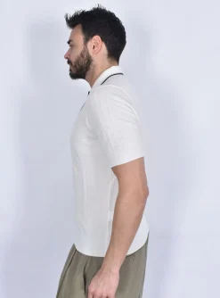 GRAN SASSO Polo<Polo organic cotton bianco panna