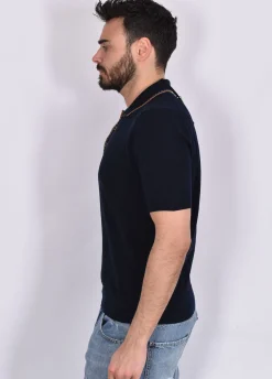 GRAN SASSO Polo<Polo organic cotton blu beige