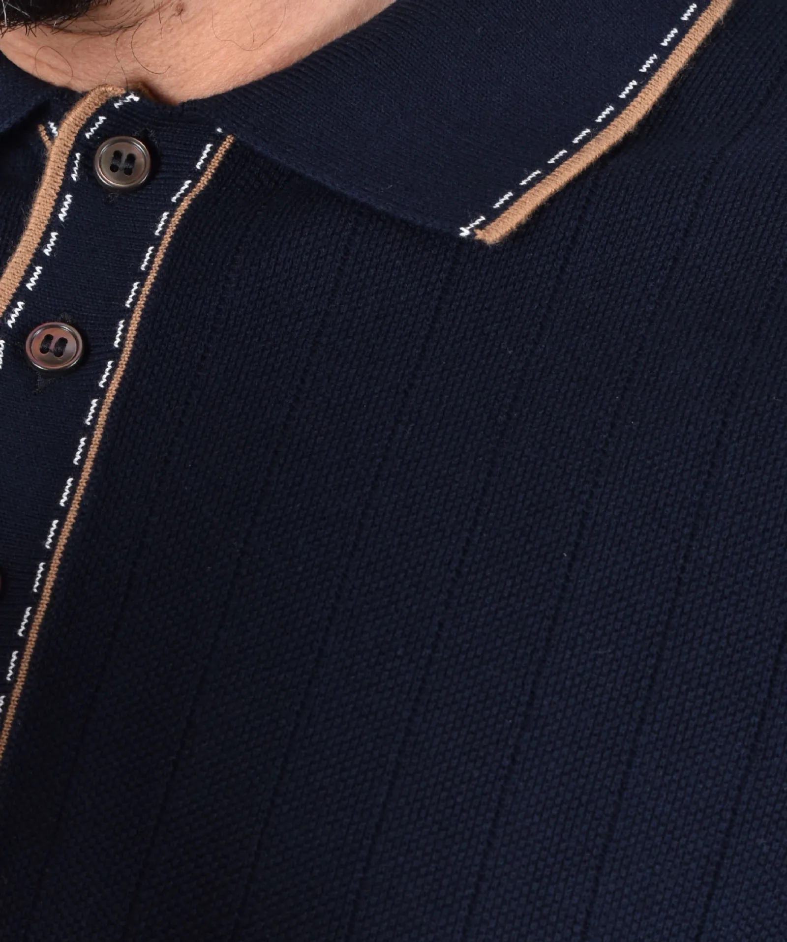 GRAN SASSO Polo<Polo organic cotton blu beige