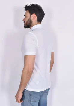 GRAN SASSO Polo<Polo piquet bianco Vintage