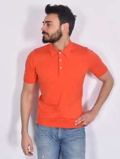 GRAN SASSO Polo<Polo Sea Island rosso corallo