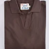 MC2 SAINT BARTH Polo<Polo piquet Charles marrone scollo V