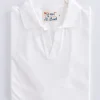 MC2 SAINT BARTH Polo<Polo piquet Charles bianco scollo V